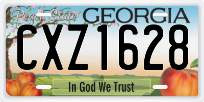 GA license plate CXZ1628