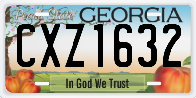 GA license plate CXZ1632