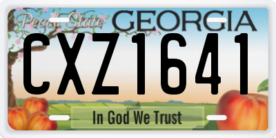 GA license plate CXZ1641