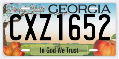 GA license plate CXZ1652