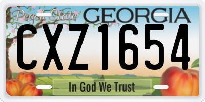 GA license plate CXZ1654