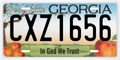 GA license plate CXZ1656
