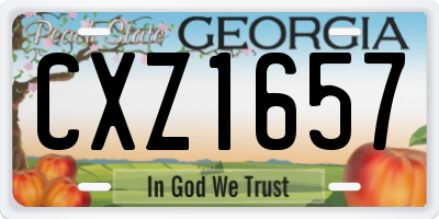 GA license plate CXZ1657