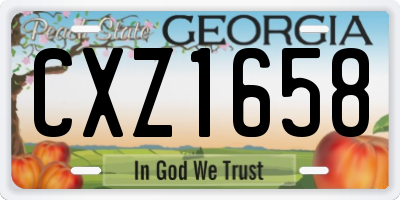 GA license plate CXZ1658