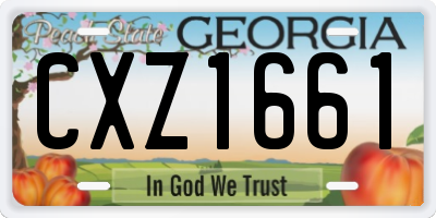 GA license plate CXZ1661