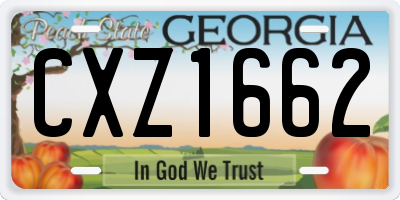 GA license plate CXZ1662