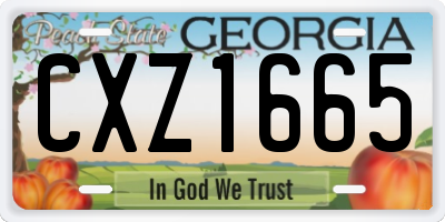 GA license plate CXZ1665