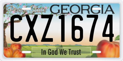 GA license plate CXZ1674