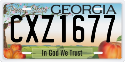 GA license plate CXZ1677
