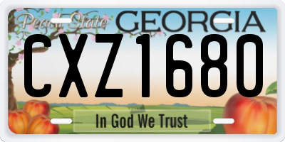 GA license plate CXZ1680