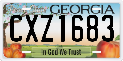 GA license plate CXZ1683