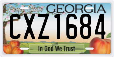 GA license plate CXZ1684