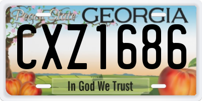 GA license plate CXZ1686
