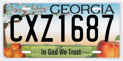 GA license plate CXZ1687