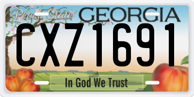 GA license plate CXZ1691