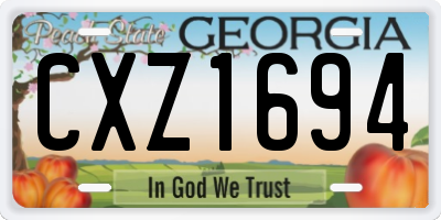 GA license plate CXZ1694