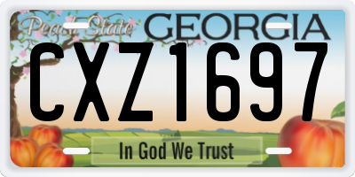GA license plate CXZ1697