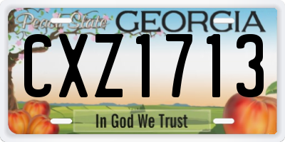 GA license plate CXZ1713