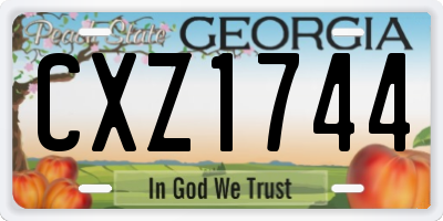 GA license plate CXZ1744