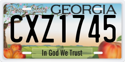 GA license plate CXZ1745