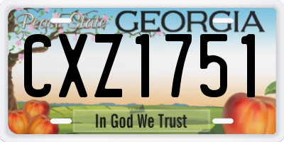 GA license plate CXZ1751