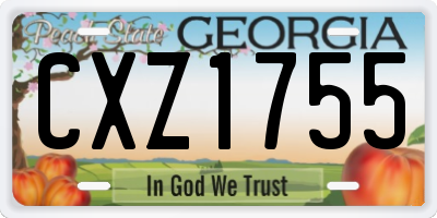 GA license plate CXZ1755