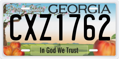 GA license plate CXZ1762