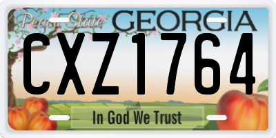 GA license plate CXZ1764