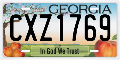 GA license plate CXZ1769
