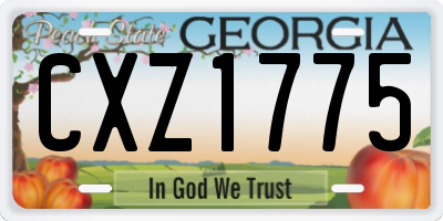 GA license plate CXZ1775