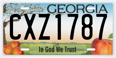 GA license plate CXZ1787