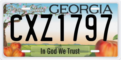 GA license plate CXZ1797