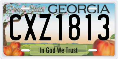 GA license plate CXZ1813