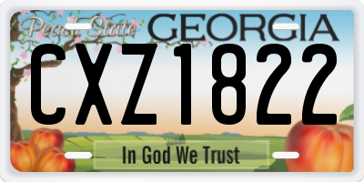 GA license plate CXZ1822