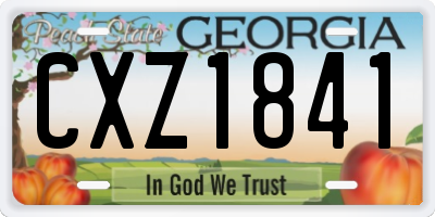 GA license plate CXZ1841