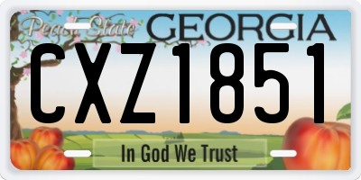 GA license plate CXZ1851
