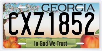 GA license plate CXZ1852