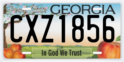GA license plate CXZ1856