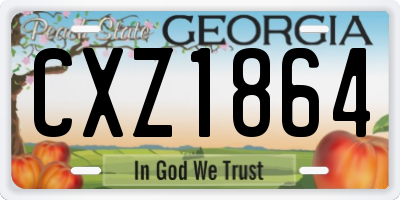 GA license plate CXZ1864