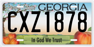 GA license plate CXZ1878