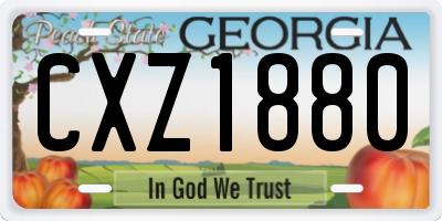 GA license plate CXZ1880