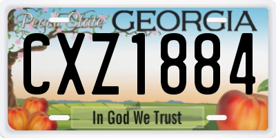 GA license plate CXZ1884