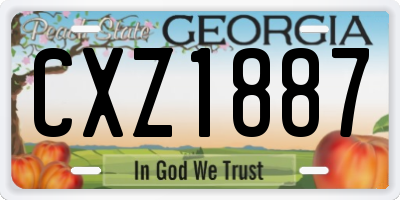 GA license plate CXZ1887