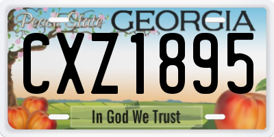GA license plate CXZ1895