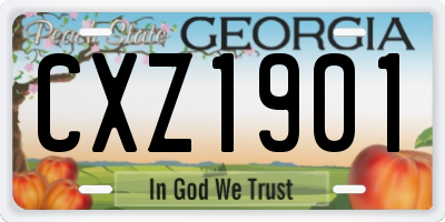 GA license plate CXZ1901