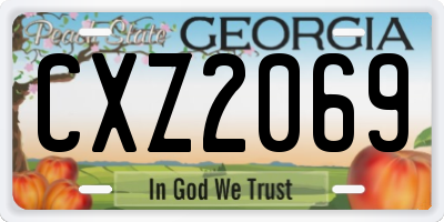 GA license plate CXZ2069