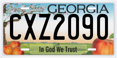 GA license plate CXZ2090