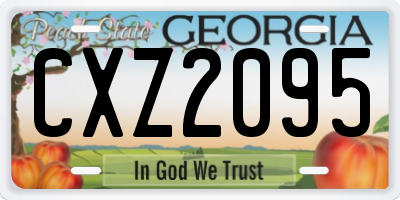 GA license plate CXZ2095