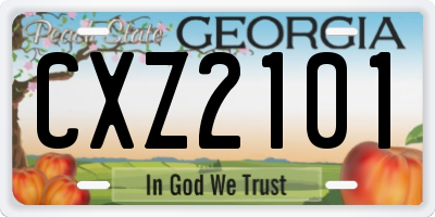 GA license plate CXZ2101