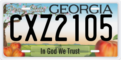 GA license plate CXZ2105